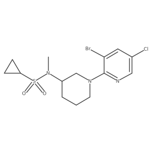 N-[1-(3-bromo-5-chloropyridin-2-yl)piperidin-3-yl]-N-methylcyclopropanesulfonamide Structure