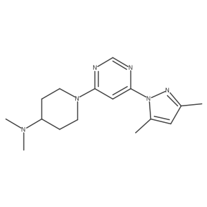 1-[6-(3,5-dimethyl-1H-pyrazol-1-yl)pyrimidin-4-yl]-N,N-dimethylpiperidin-4-amine Structure