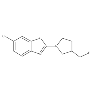 6-Chloro-2-[3-(fluoromethyl)pyrrolidin-1-yl]-1,3-benzothiazole结构式