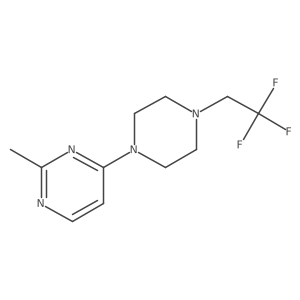2-Methyl-4-[4-(2,2,2-trifluoroethyl)piperazin-1-yl]pyrimidine结构式
