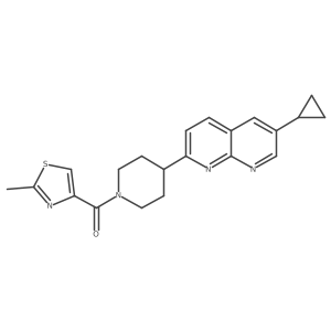 6-Cyclopropyl-2-[1-(2-methyl-1,3-thiazole-4-carbonyl)piperidin-4-yl]-1,8-naphthyridine Structure
