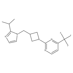 2-(3-{[2-(propan-2-yl)-1H-imidazol-1-yl]methyl}azetidin-1-yl)-4-(trifluoromethyl)pyrimidine Structure