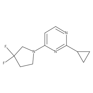 2-Cyclopropyl-4-(3,3-difluoropyrrolidin-1-yl)pyrimidine Structure