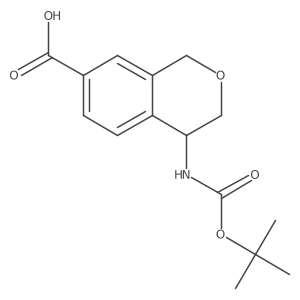 (4S)-4-{[(tert-butoxy)carbonyl]amino}-3,4-dihydro-1H-2-benzopyran-7-carboxylic acid Structure