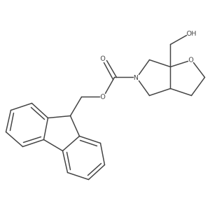 rac-(9H-fluoren-9-yl)methyl (3aR,6aR)-6a-(hydroxymethyl)-hexahydro-2H-furo[2,3-c]pyrrole-5-carboxylate结构式