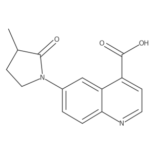 6-(3-Methyl-2-oxo-1-pyrrolidinyl)-4-quinolinecarboxylic acid Structure