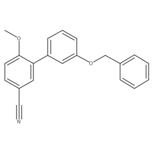 3'-(Benzyloxy)-6-methoxy-[1,1'-biphenyl]-3-carbonitrile Structure