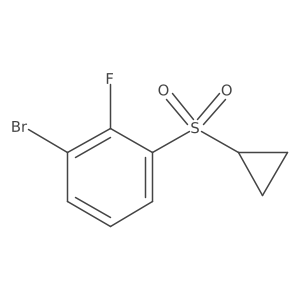 1-Bromo-3-(cyclopropylsulfonyl)-2-fluorobenzene Structure