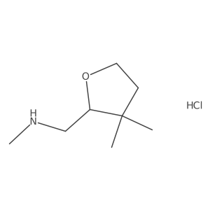 [(3,3-Dimethyloxolan-2-yl)methyl](methyl)amine hydrochloride Structure