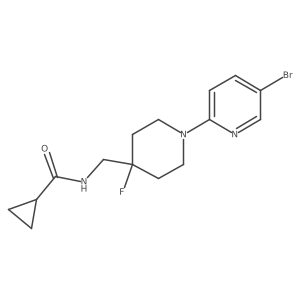 N-{[1-(5-bromopyridin-2-yl)-4-fluoropiperidin-4-yl]methyl}cyclopropanecarboxamide结构式