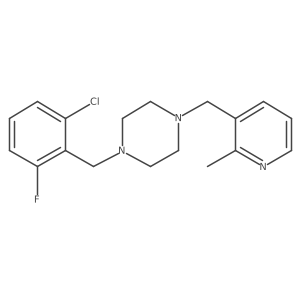 1-[(2-Chloro-6-fluorophenyl)methyl]-4-[(2-methylpyridin-3-yl)methyl]piperazine结构式