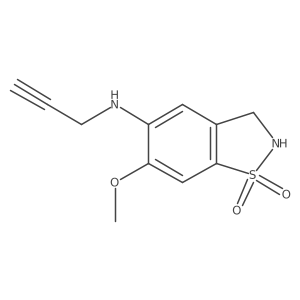 6-Methoxy-5-(prop-2-yn-1-ylamino)-2,3-dihydrobenzo[d]isothiazole 1,1-dioxide Structure