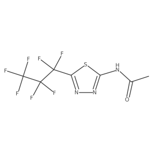 N-[5-(Heptafluoropropyl)-1,3,4-thiadiazol-2-yl]acetamide结构式