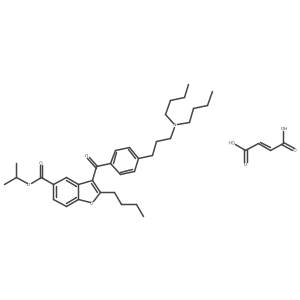 But-2-enedioic acid;propan-2-yl 2-butyl-3-[4-[3-(dibutylamino)propyl]benzoyl]-1-benzofuran-5-carboxylate Structure
