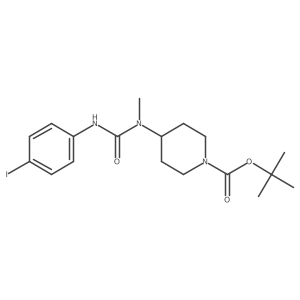 Tert-butyl 4-[(4-iodophenyl)carbamoyl-methylamino]piperidine-1-carboxylate结构式