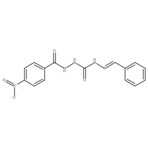 4-Nitrobenzoic acid 2-[[2-(phenylmethylene)hydrazinyl]carbonyl]hydrazide结构式