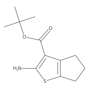 tert-butyl 2-amino-5,6-dihydro-4H-cyclopenta[b]thiophene-3-carboxylate结构式