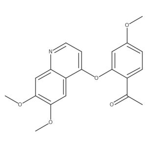 1-[2-[(6,7-Dimethoxy-4-quinolinyl)oxy]-4-methoxyphenyl]ethanone结构式