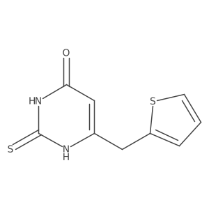 2-Mercapto-6-(thiophen-2-ylmethyl)pyrimidin-4-ol结构式