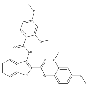 3-(2,4-dimethoxybenzamido)-N-(2,4-dimethoxyphenyl)benzofuran-2-carboxamide结构式