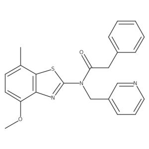 N-(4-methoxy-7-methylbenzo[d]thiazol-2-yl)-2-phenyl-N-(pyridin-3-ylmethyl)acetamide Structure