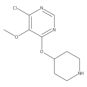 4-Chloro-5-methoxy-6-(4-piperidinyloxy)pyrimidine结构式