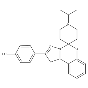 4-(1'-Isopropyl-1,10b-dihydrospiro[benzo[e]pyrazolo[1,5-c][1,3]oxazine-5,4'-piperidin]-2-yl)phenol Structure
