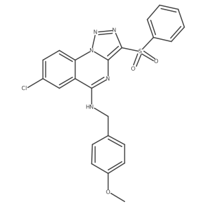 7-chloro-N-(4-methoxybenzyl)-3-(phenylsulfonyl)[1,2,3]triazolo[1,5-a]quinazolin-5-amine Structure
