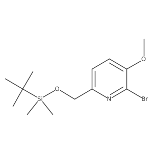 2-Bromo-6-(tert-butyldimethylsilyloxymethyl)-3-methoxypyridine结构式