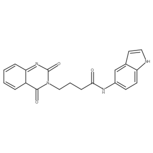 4-(2,4-dioxo-4aH-quinazolin-3-yl)-N-(1H-indol-5-yl)butanamide结构式