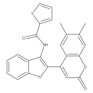 N-[2-(6,7-dimethyl-2-oxo-2H-chromen-4-yl)-1-benzofuran-3-yl]thiophene-2-carboxamide Structure