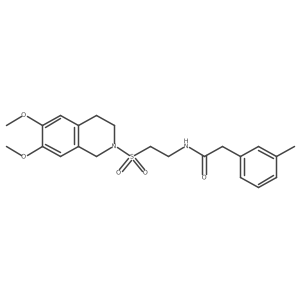 N-(2-((6,7-dimethoxy-3,4-dihydroisoquinolin-2(1H)-yl)sulfonyl)ethyl)-2-(m-tolyl)acetamide结构式