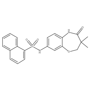 N-(3,3-dimethyl-4-oxo-2,3,4,5-tetrahydrobenzo[b][1,4]oxazepin-8-yl)naphthalene-1-sulfonamide Structure