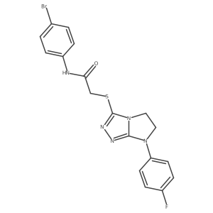 N-(4-bromophenyl)-2-((7-(4-fluorophenyl)-6,7-dihydro-5H-imidazo[2,1-c][1,2,4]triazol-3-yl)thio)acetamide Structure