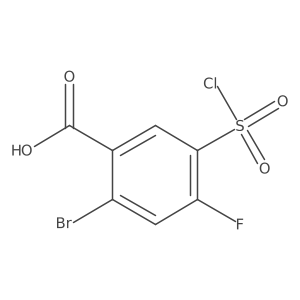 2-Bromo-5-(chlorosulfonyl)-4-fluorobenzoic acid Structure