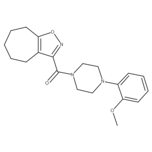 3-{[4-(2-methoxyphenyl)piperazin-1-yl]carbonyl}-5,6,7,8-tetrahydro-4H-cyclohepta[d]isoxazole Structure