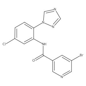 5-bromo-N-[5-chloro-2-(1,2,4-triazol-1-yl)phenyl]pyridine-3-carboxamide Structure