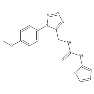 1-((1-(4-methoxyphenyl)-1H-tetrazol-5-yl)methyl)-3-(thiophen-2-yl)urea Structure