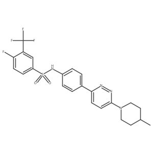 4-fluoro-N-(4-(6-(4-methylpiperidin-1-yl)pyridazin-3-yl)phenyl)-3-(trifluoromethyl)benzenesulfonamide Structure