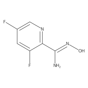 3,5-difluoro-N-hydroxypyridine-2-carboximidamide结构式