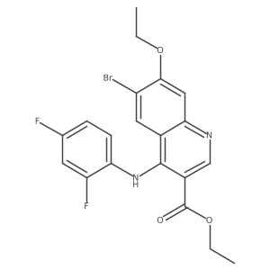Ethyl 6-bromo-4-[(2,4-difluorophenyl)amino]-7-ethoxyquinoline-3-carboxylate Structure