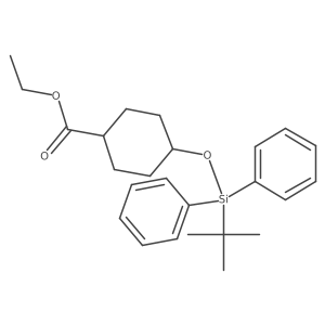 Ethyl 4-((tert-butyl(diphenyl)silyl)oxy)cyclohexanecarboxylate结构式