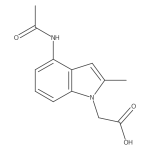 (4-acetylamino-2-methyl-1H-indol-1-yl)acetic acid结构式