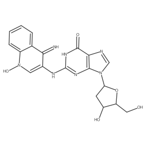 4-Amino-3-((9-((2R,4S,5R)-4-hydroxy-5-(hydroxymethyl)tetrahydrofuran-2-yl)-6-oxo-6,9-dihydro-1H-purin-2-yl)amino)quinoline 1-oxide Structure