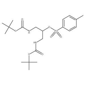 1,3-Di(tert-butyloxycarbonylamino)-2-(p-toluenesulfonyloxy)propane结构式