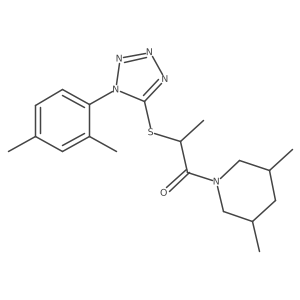 2-[[1-(2,4-Dimethylphenyl)-1H-tetrazol-5-yl]thio]-1-(3,5-dimethyl-1-piperidinyl)-1-propanone Structure
