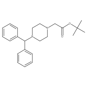 Tert-butyl 2-(4-benzhydrylpiperazin-1-yl)acetate结构式