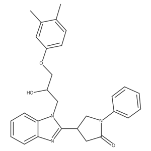4-{1-[3-(3,4-dimethylphenoxy)-2-hydroxypropyl]-1H-benzimidazol-2-yl}-1-phenylpyrrolidin-2-one Structure