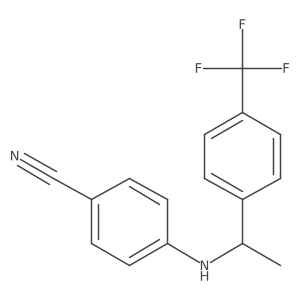 4-[[1-[4-(Trifluoromethyl)phenyl]ethyl]amino]benzonitrile结构式
