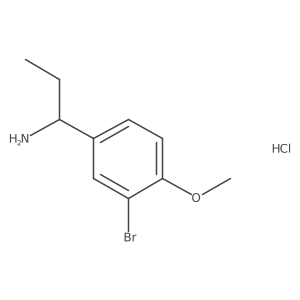 1-(3-Bromo-4-methoxy-phenyl)-propylamine hydrochloride结构式